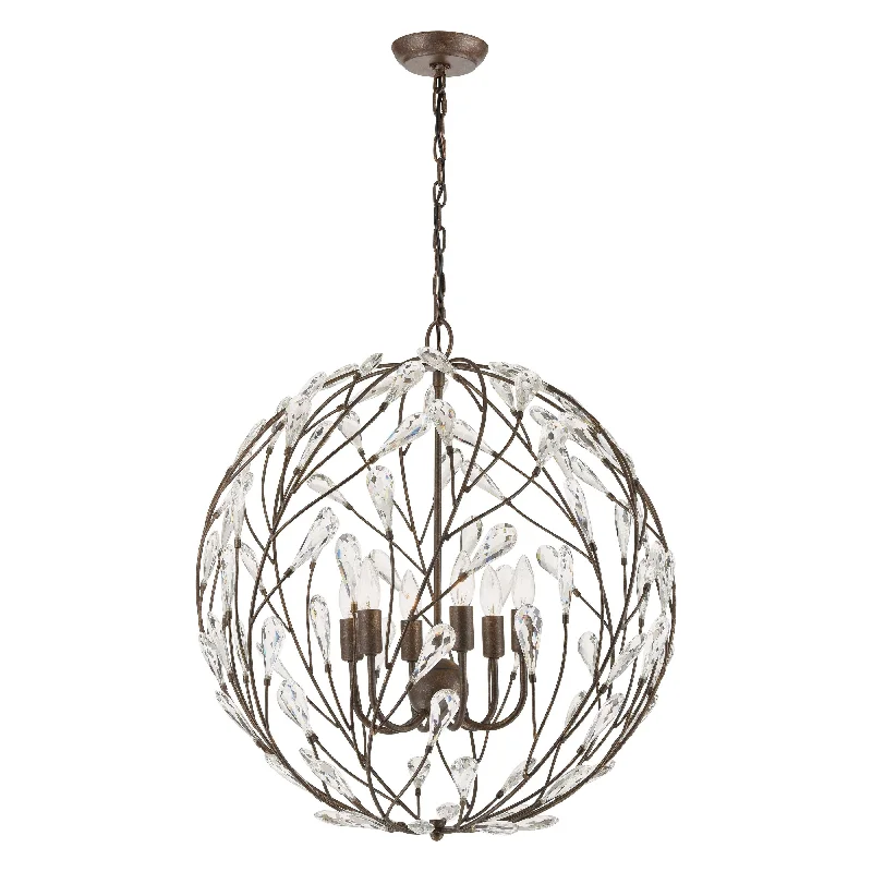 Chandeliers with Colored Glass for a Splash of ColorChandeliers with Colored Glass for a Splash of ColorCrislett 25" Wide 6-Light Chandelier
