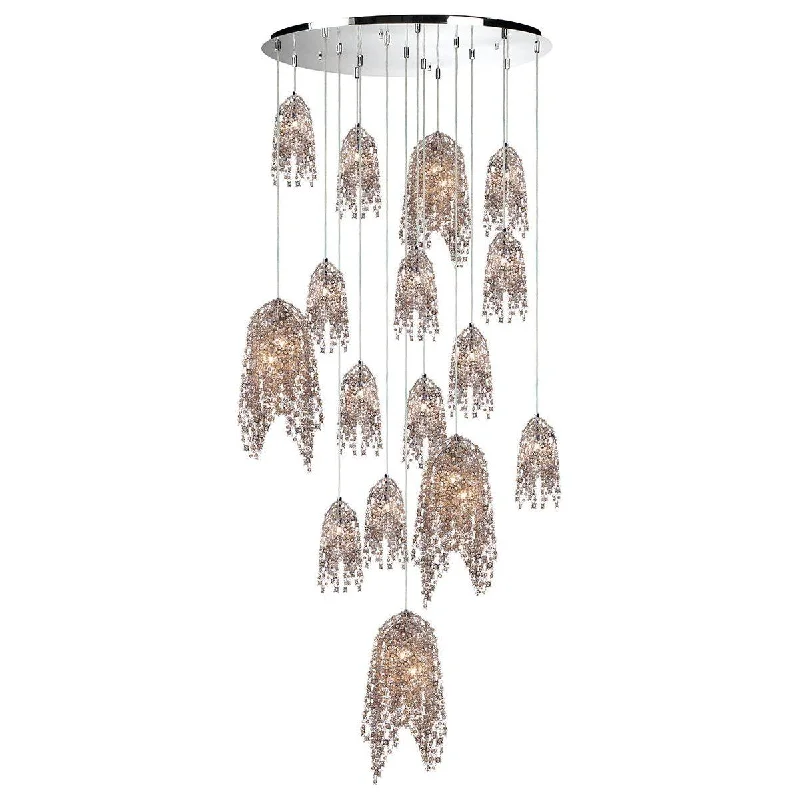 Chandeliers with Metal Frames in Gold FinishChandeliers with Metal Frames in Gold FinishDanza 20-Light Chandelier
