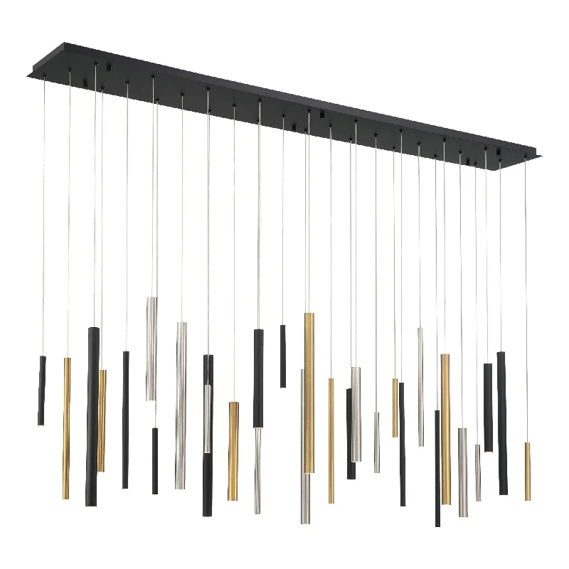 Chandeliers with Metal Frames in Gold FinishChandeliers with Metal Frames in Gold FinishSantana 30-Light LED Chandelier