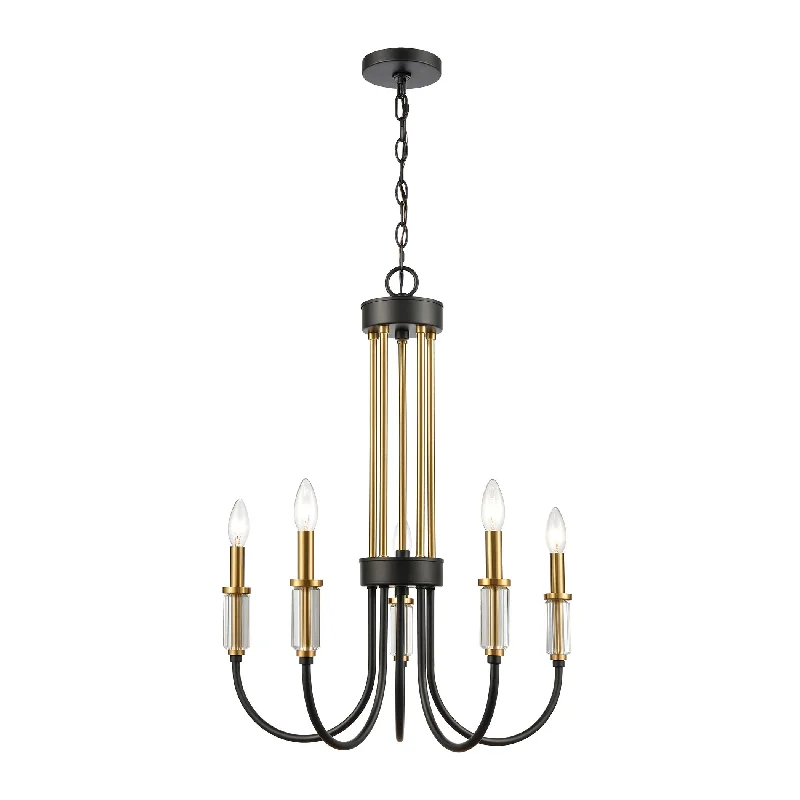 Chandeliers for Dining Rooms to Set the Mood for MealsChandeliers for Dining Rooms to Set the Mood for MealsGlendon Chandelier in Matte Black and Burnished Brass by ELK Lighting