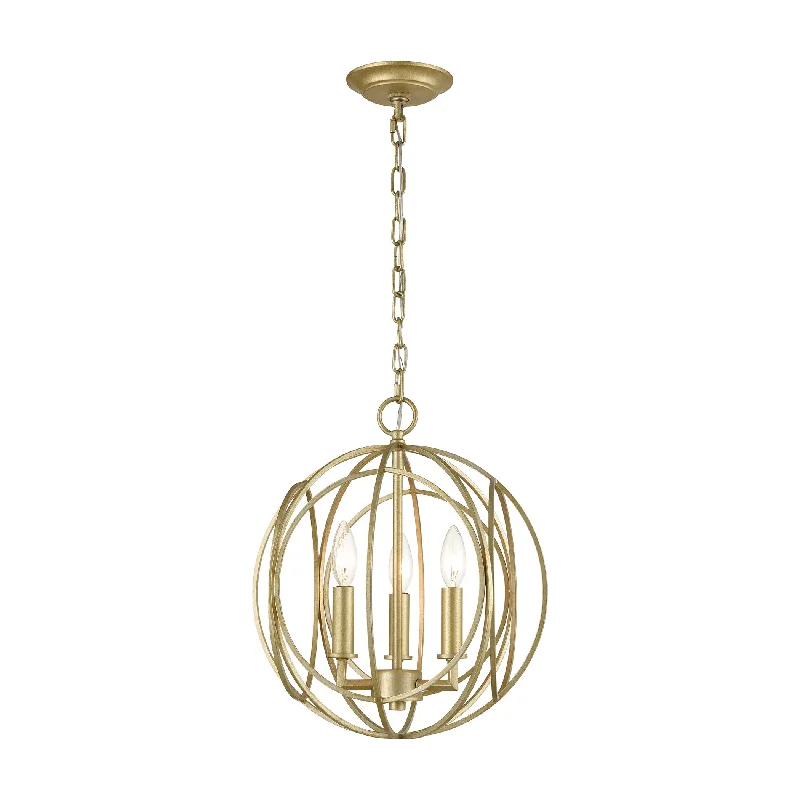 Chandeliers with Metal Frames in Black FinishChandeliers with Metal Frames in Black FinishLoughton Chandelier in Golden Silver by ELK Lighting