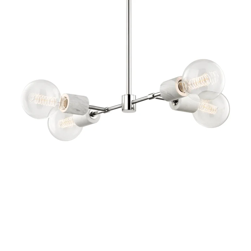 Chandeliers with Venetian Glass for a Luxurious LookChandeliers with Venetian Glass for a Luxurious LookMitzi Asime H120704-PN Chandelier Light - Polished Nickel