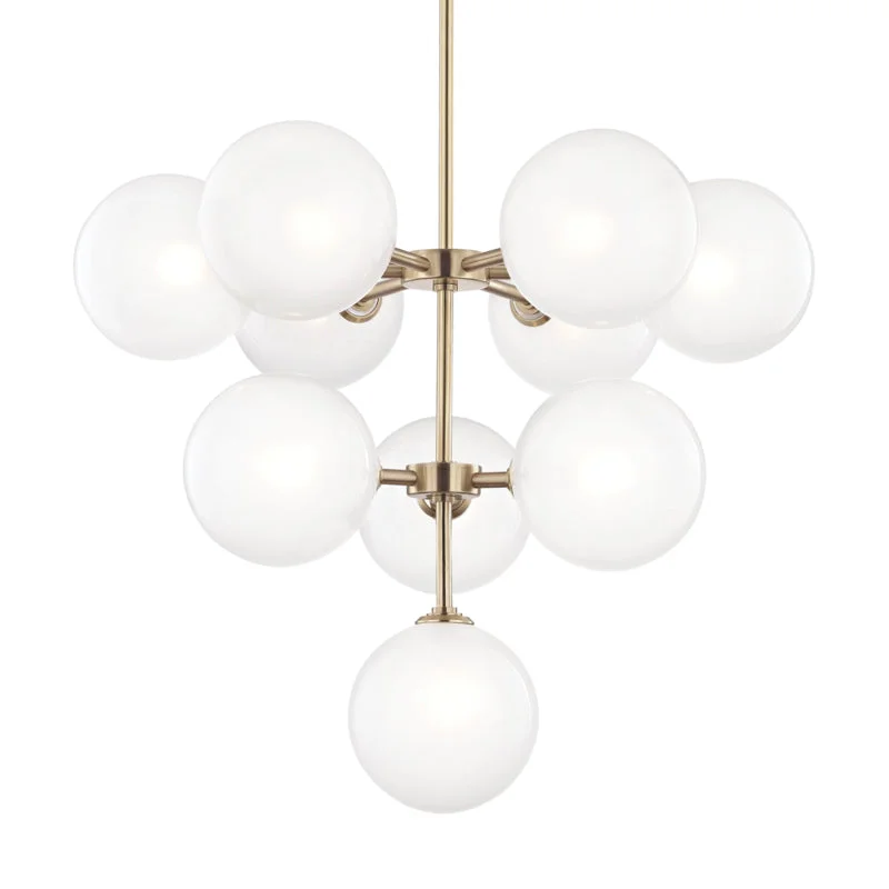 Chandeliers with Adjustable Height for Custom InstallationChandeliers with Adjustable Height for Custom InstallationMitzi Ashleigh H122810-AGB Chandelier Light - Aged Brass