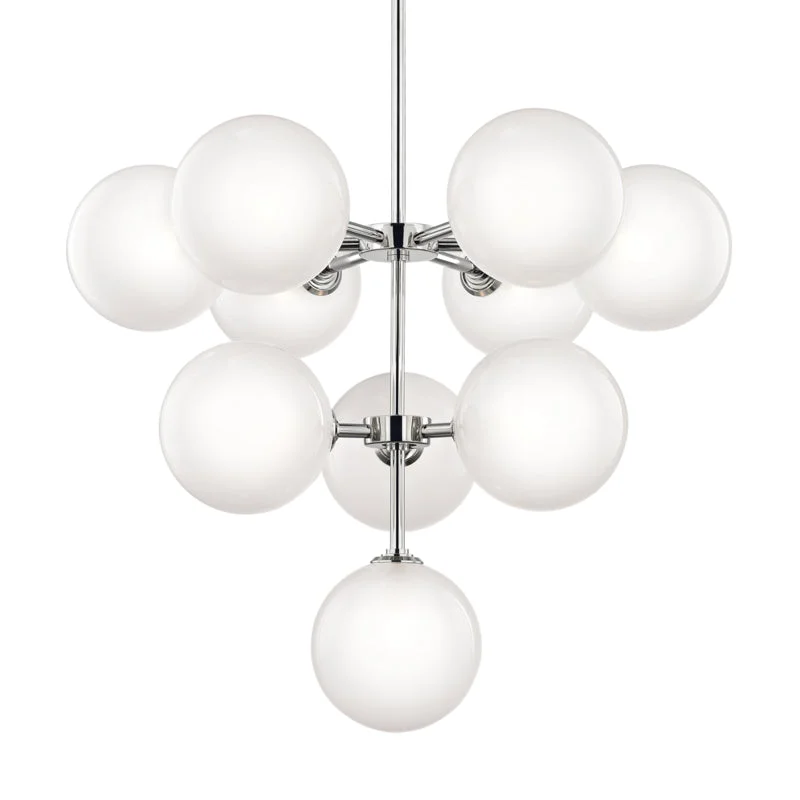 Chandeliers with Clear Crystal for a Sparkling EffectChandeliers with Clear Crystal for a Sparkling EffectMitzi Ashleigh H122810-PN Chandelier Light - Polished Nickel