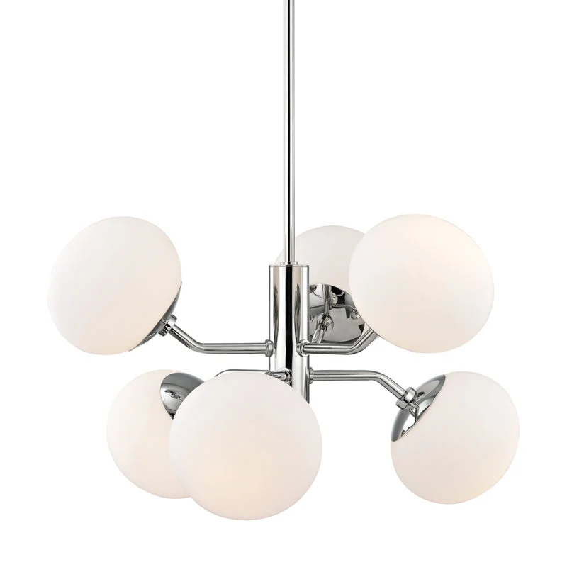 Chandeliers with Candle - Style Bulbs for a Classic AestheticChandeliers with Candle - Style Bulbs for a Classic AestheticMitzi Estee H134806-PN Chandelier Light - Polished Nickel