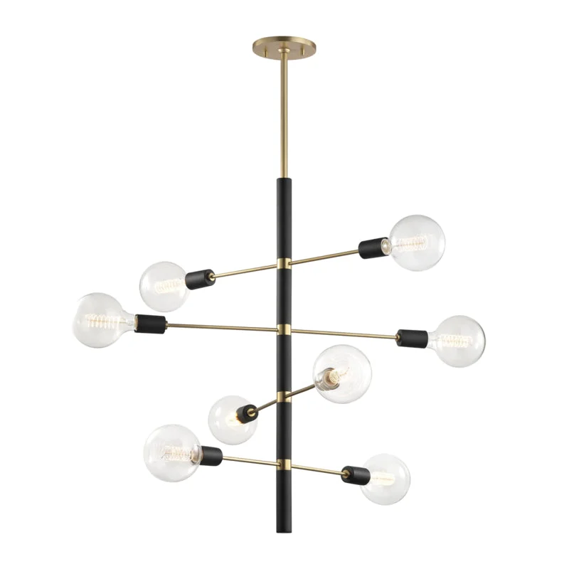 Victorian - Inspired Chandeliers with Ornate DetailsVictorian - Inspired Chandeliers with Ornate DetailsMitzi Astrid H178808-AGB/BK Chandelier Light - Aged Brass/Black