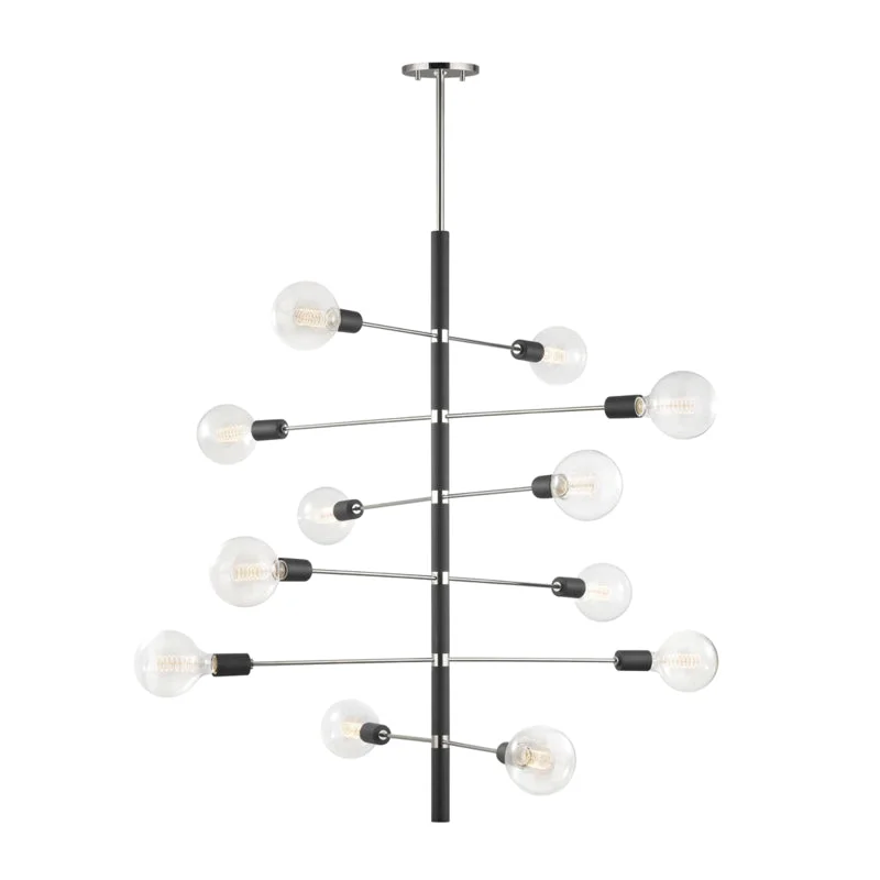French Country Chandeliers with a Romantic AuraFrench Country Chandeliers with a Romantic AuraMitzi Astrid H178812-PN/BK Chandelier Light - Polished Nickel/Black