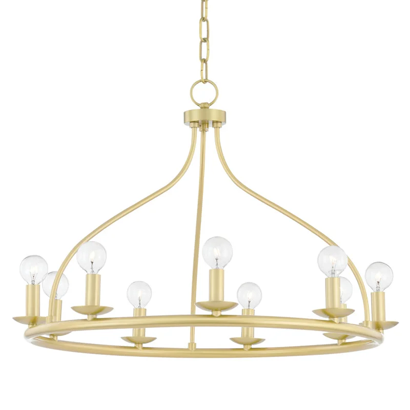 Chandeliers with Candle - Style Bulbs for a Classic AestheticChandeliers with Candle - Style Bulbs for a Classic AestheticMitzi Kendra H511809-AGB Chandelier Light - Aged Brass
