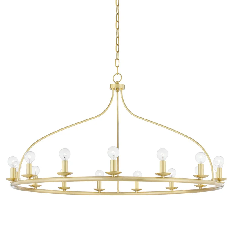Chandeliers with Metal Frames in Copper FinishChandeliers with Metal Frames in Copper FinishMitzi Kendra H511815-AGB Chandelier Light - Aged Brass