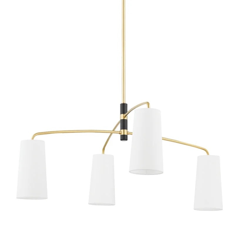 Chandeliers with Dimmable Lights for Ambiance ControlChandeliers with Dimmable Lights for Ambiance ControlMitzi Evelyn H612804-AGB/SBK Chandelier Light - Aged Brass/Soft Black