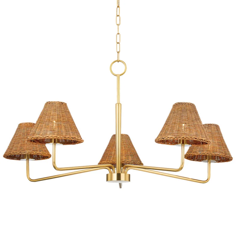 Chandeliers for Dining Rooms to Set the Mood for MealsChandeliers for Dining Rooms to Set the Mood for MealsMitzi Issa H704805-AGB Chandelier Light - Aged Brass