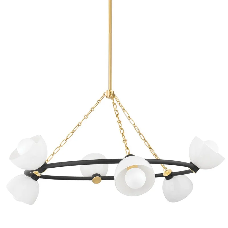Modern Crystal Chandeliers for Contemporary HomesModern Crystal Chandeliers for Contemporary HomesMitzi Belle H724806-AGB/TBK Chandelier Light - Aged Brass