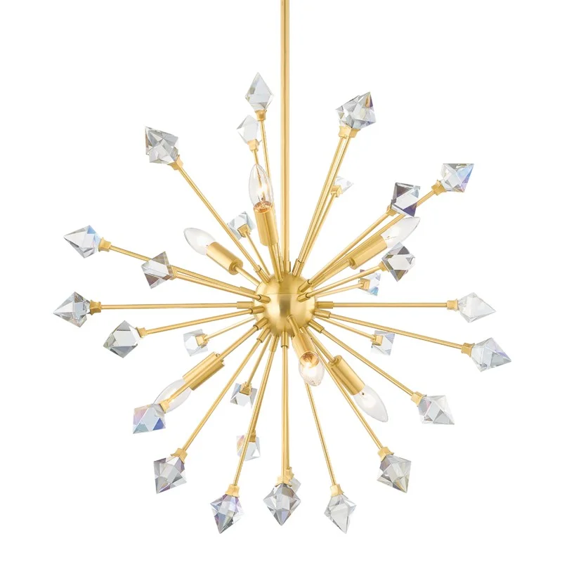 Chandeliers with Murano Glass for a High - End Artistic TouchChandeliers with Murano Glass for a High - End Artistic TouchMitzi Genesis H727806-AGB Chandelier Light - Aged Brass