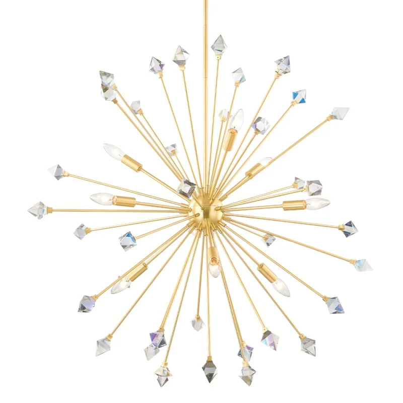 Chandeliers with Metal Frames in Bronze FinishChandeliers with Metal Frames in Bronze FinishMitzi Genesis H727809-AGB Chandelier Light - Aged Brass