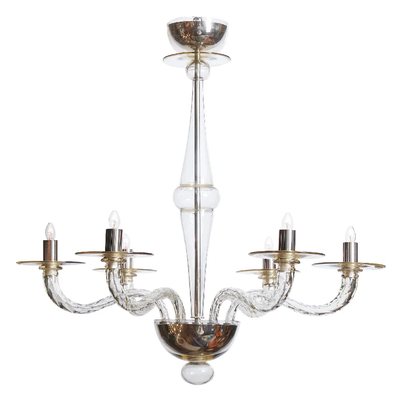Chandeliers with Adjustable Height for Custom InstallationChandeliers with Adjustable Height for Custom InstallationModernist Cristallo Antico Murano Chandelier