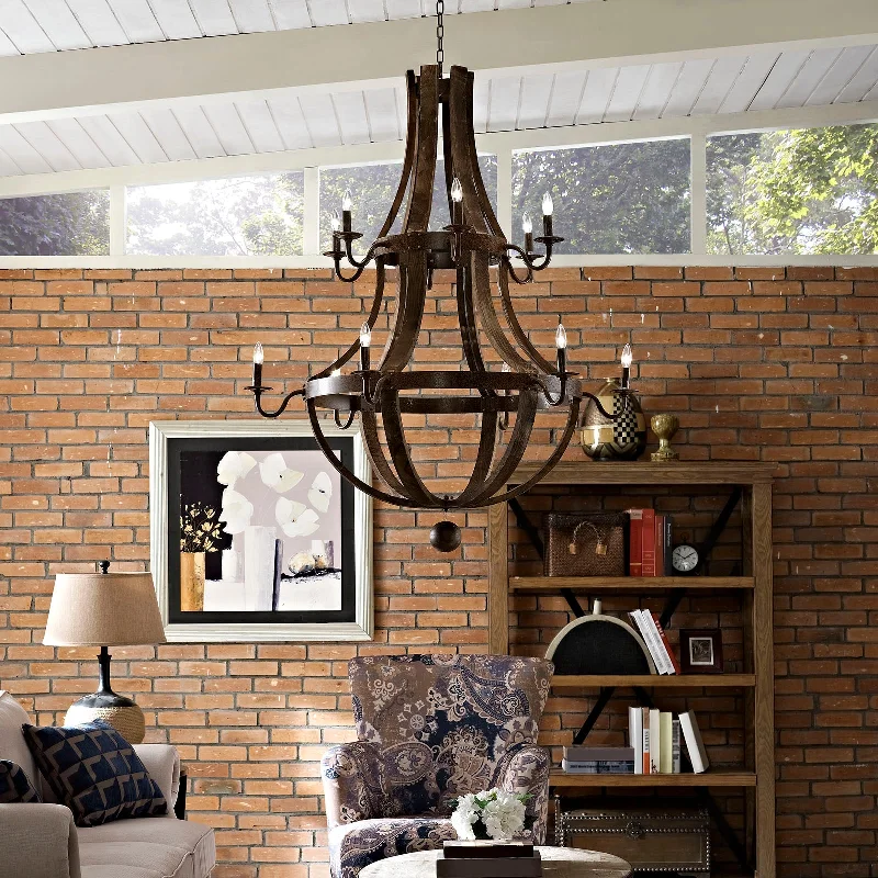 Chandeliers with Multiple Lights for Maximum IlluminationChandeliers with Multiple Lights for Maximum IlluminationModway Trebuchet Chandelier - Brown - EEI-2109