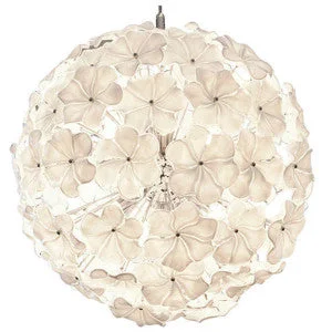 Chandeliers with Metal Frames in Copper FinishChandeliers with Metal Frames in Copper FinishMurano Glass Flower Chandelier by Cenedese