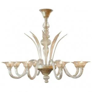 Ceiling - Mounted Chandeliers for Standard CeilingsCeiling - Mounted Chandeliers for Standard CeilingsMurano Glass Polvera dOro Chandelier