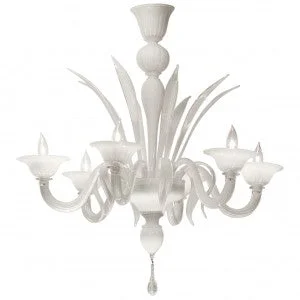 Chandeliers with Adjustable Height for Custom InstallationChandeliers with Adjustable Height for Custom InstallationMurano Opaline Glass Chandelier