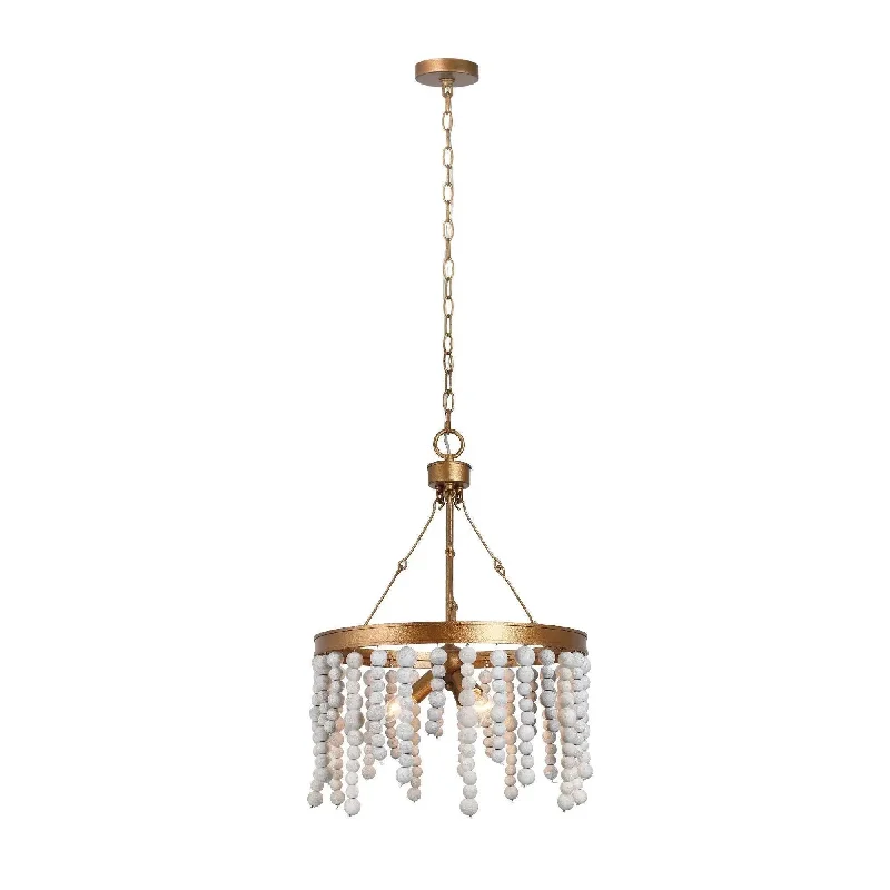 Chandeliers with Metal Frames in Bronze FinishChandeliers with Metal Frames in Bronze FinishRutilar 3-Light Small Gold Chandelier