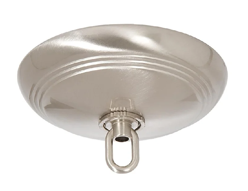 Chandeliers with Metal Frames in Bronze FinishChandeliers with Metal Frames in Bronze FinishSatin Nickel Screw Collar Ribbed Canopy Kits