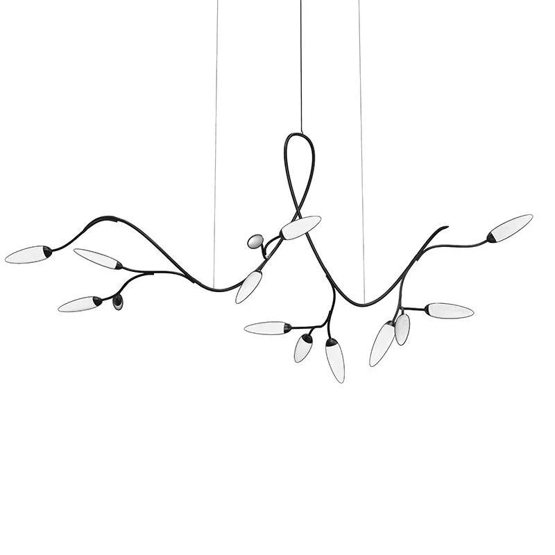 Chandeliers with Metal Frames in Silver FinishChandeliers with Metal Frames in Silver FinishVines Linear Chandelier