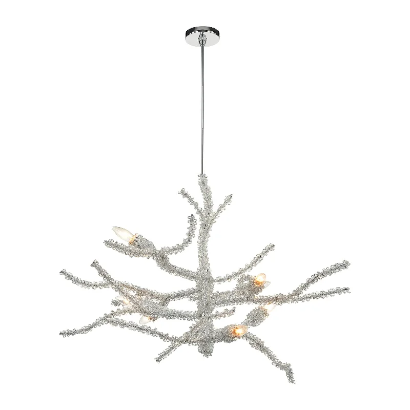 Industrial Iron Chandeliers for Loft - Inspired SpacesIndustrial Iron Chandeliers for Loft - Inspired SpacesWinter's Spray Chandelier in Polished Chrome by ELK Lighting
