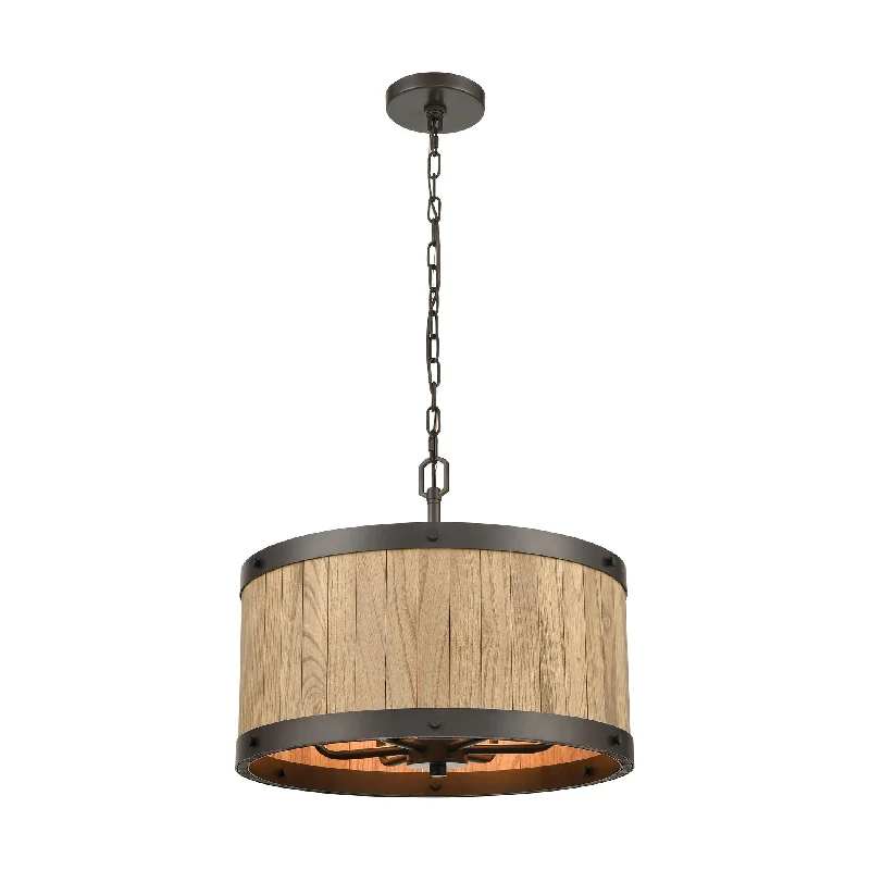 Industrial Iron Chandeliers for Loft - Inspired SpacesIndustrial Iron Chandeliers for Loft - Inspired SpacesELK Lighting's Wooden Barrel 6-Light Chandelier