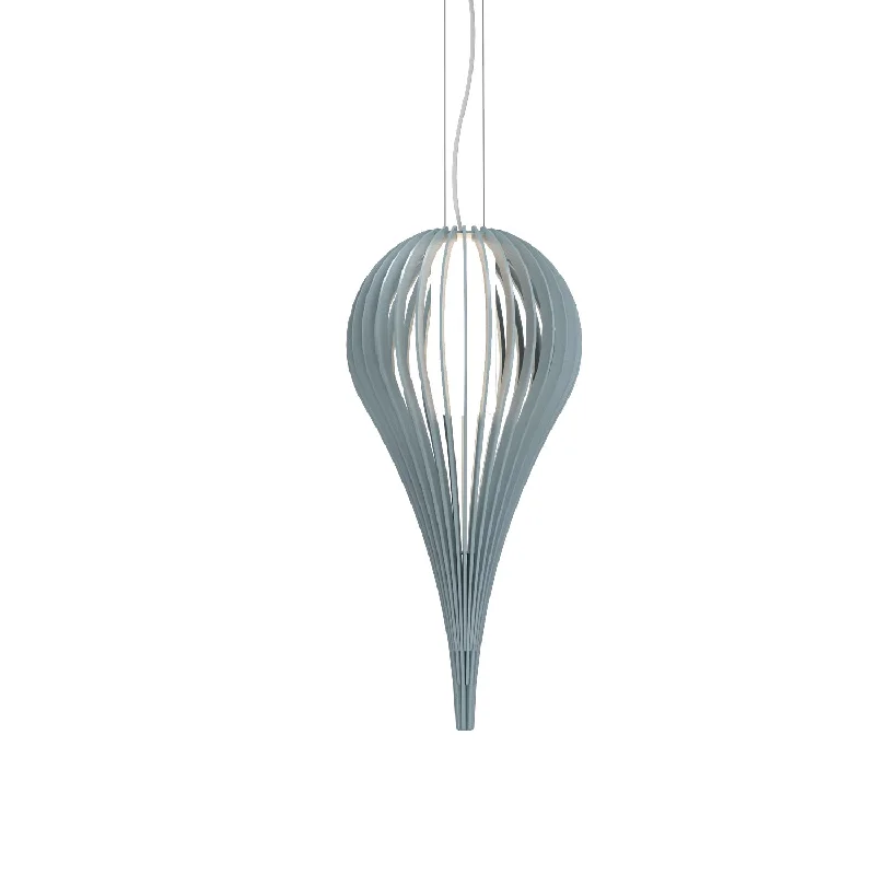 Tropical - Themed Ceiling Lights with Palm - Leaf Shapes and Rattan WrapsTropical - Themed Ceiling Lights with Palm - Leaf Shapes and Rattan WrapsAccord Cappadocia 1191.40 Pendant Light - Satin Blue