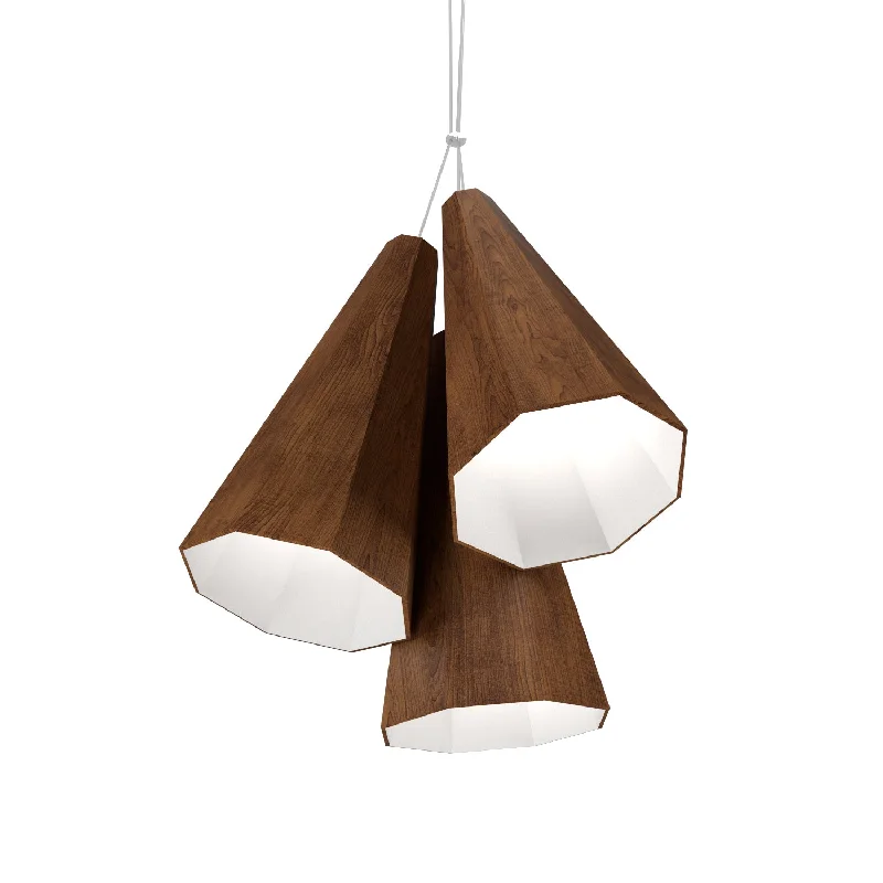 Industrial Style Ceiling Lights with Exposed Bulbs and Metal CagesIndustrial Style Ceiling Lights with Exposed Bulbs and Metal CagesAccord Facet 1232.06 Pendant Light - Imbuia