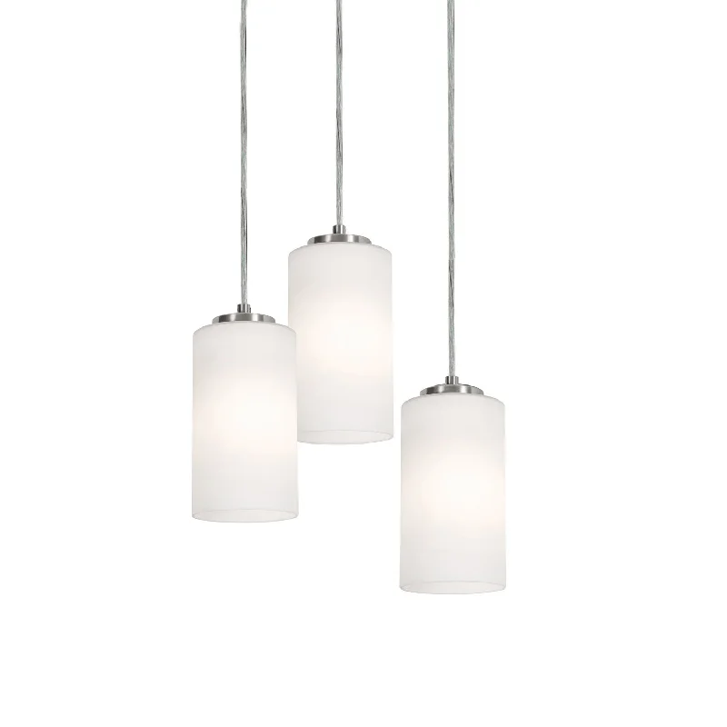 Glass Ceiling Lights with Frosted, Colored, or Etched GlassGlass Ceiling Lights with Frosted, Colored, or Etched GlassThree Light Pendant
