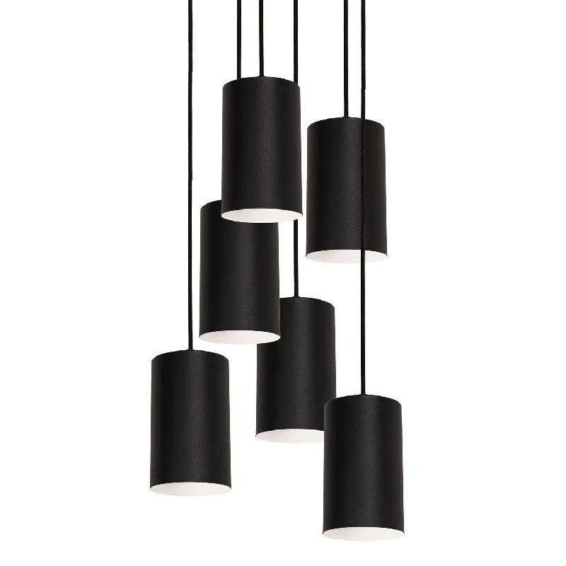 Scandinavian Style Ceiling Lights with Light Wood AccentsScandinavian Style Ceiling Lights with Light Wood AccentsSix Light Pendant