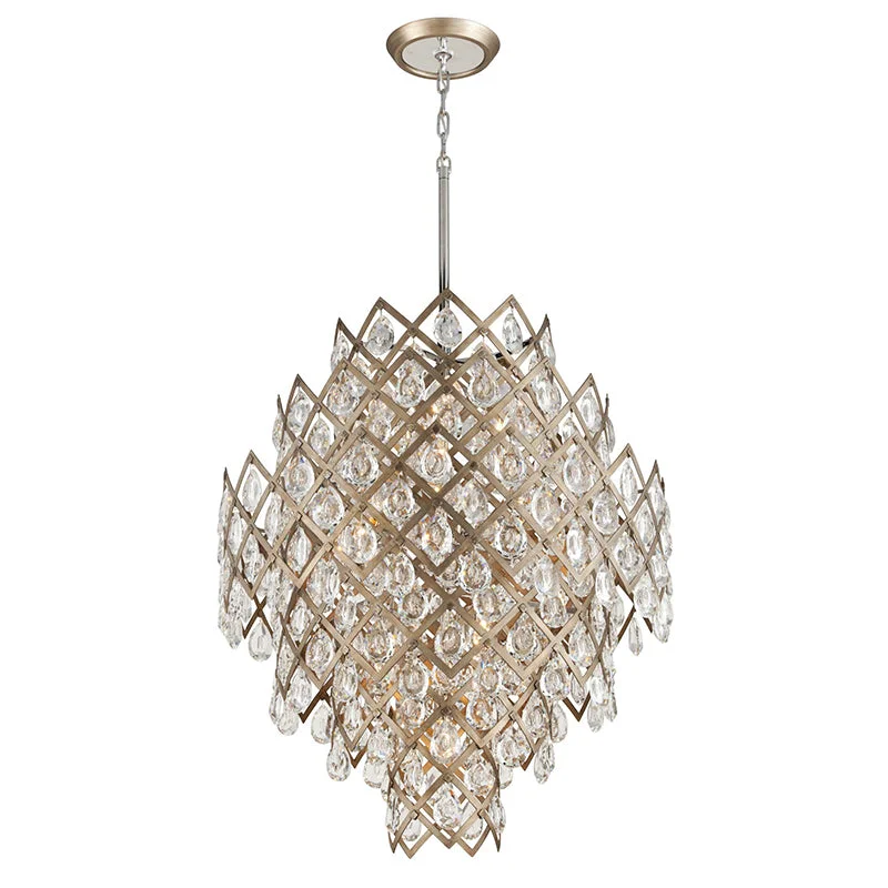 Industrial Style Ceiling Lights with Exposed Bulbs and Metal CagesIndustrial Style Ceiling Lights with Exposed Bulbs and Metal CagesCorbett 214-411 Tiara 11-lt Pendant