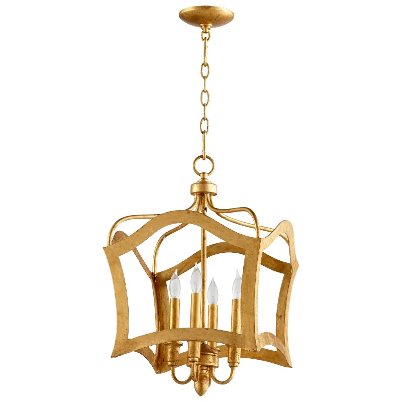 Art Deco Ceiling Lights with Geometric Patterns and Metallic FinishesArt Deco Ceiling Lights with Geometric Patterns and Metallic FinishesCyan Design 06583 Milan Four Light Pendant