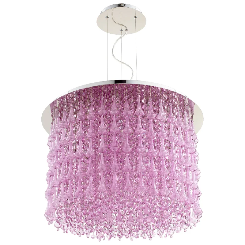 Tropical - Themed Ceiling Lights with Palm - Leaf Shapes and Rattan WrapsTropical - Themed Ceiling Lights with Palm - Leaf Shapes and Rattan WrapsCyan Design 06804 Charleston Ten Light Pendant
