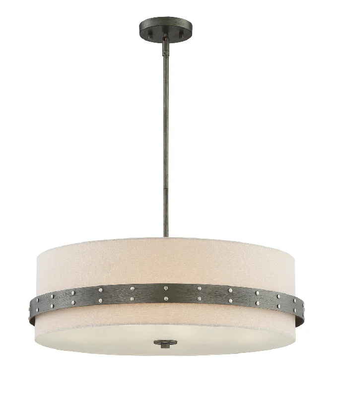 Victorian - Inspired Ceiling Lights with Ornate Crystal ChandeliersVictorian - Inspired Ceiling Lights with Ornate Crystal ChandeliersDesigners Fountain Garrett 92433-WI Pendant Light - Weathered Iron