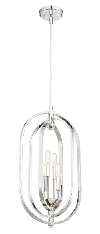 Indian - Themed Ceiling Lights with Intricate Filigree and Mirror WorkIndian - Themed Ceiling Lights with Intricate Filigree and Mirror WorkDesigners Fountain Kenzo 93134-PN Pendant Light - Polished Nickel