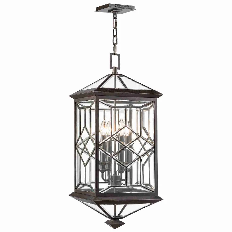 Gothic Ceiling Lights with Dark Metalwork and Pointed ArchesGothic Ceiling Lights with Dark Metalwork and Pointed ArchesOxfordshire Outdoor Pendant