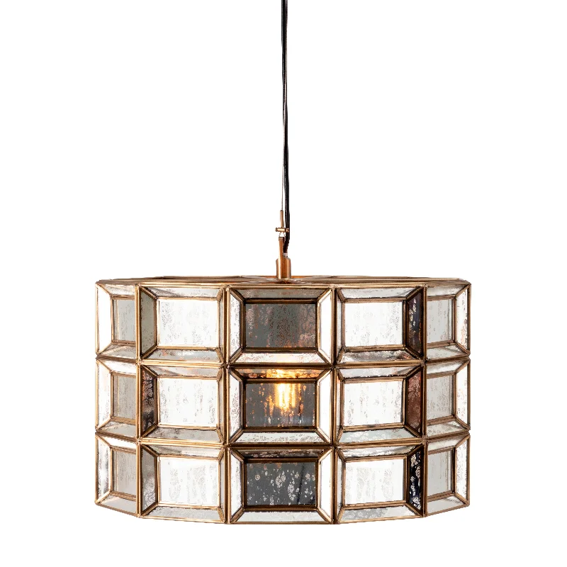 Scandinavian Style Ceiling Lights with Light Wood AccentsScandinavian Style Ceiling Lights with Light Wood AccentsImax Worldwide Home TY Tribute Facet Panel Pendant