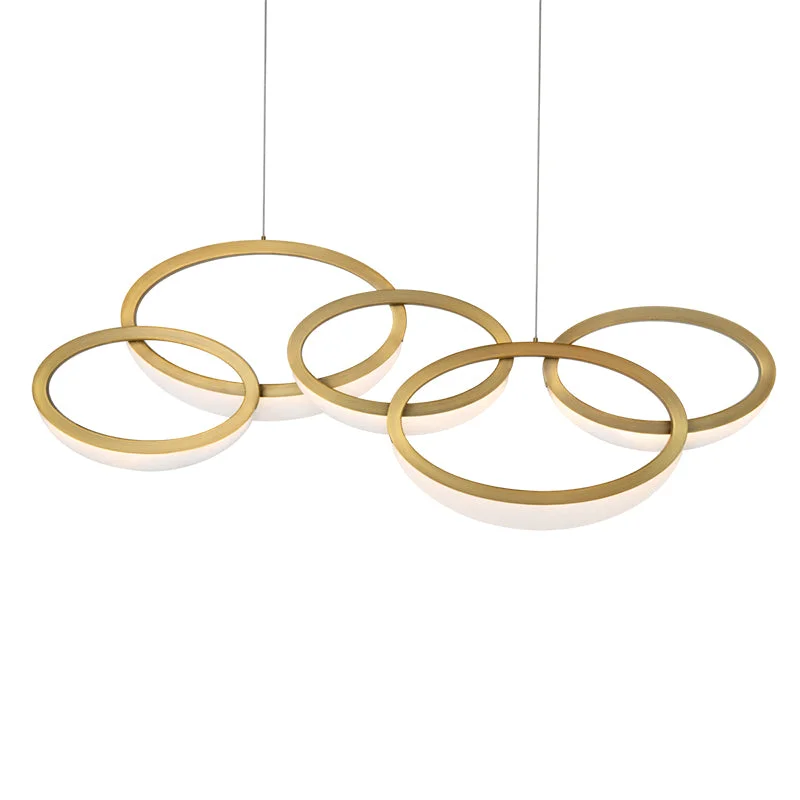 Art Deco Ceiling Lights with Geometric Patterns and Metallic FinishesArt Deco Ceiling Lights with Geometric Patterns and Metallic FinishesModern Forms PD-56246 Orion 5-lt 46" LED Pendant