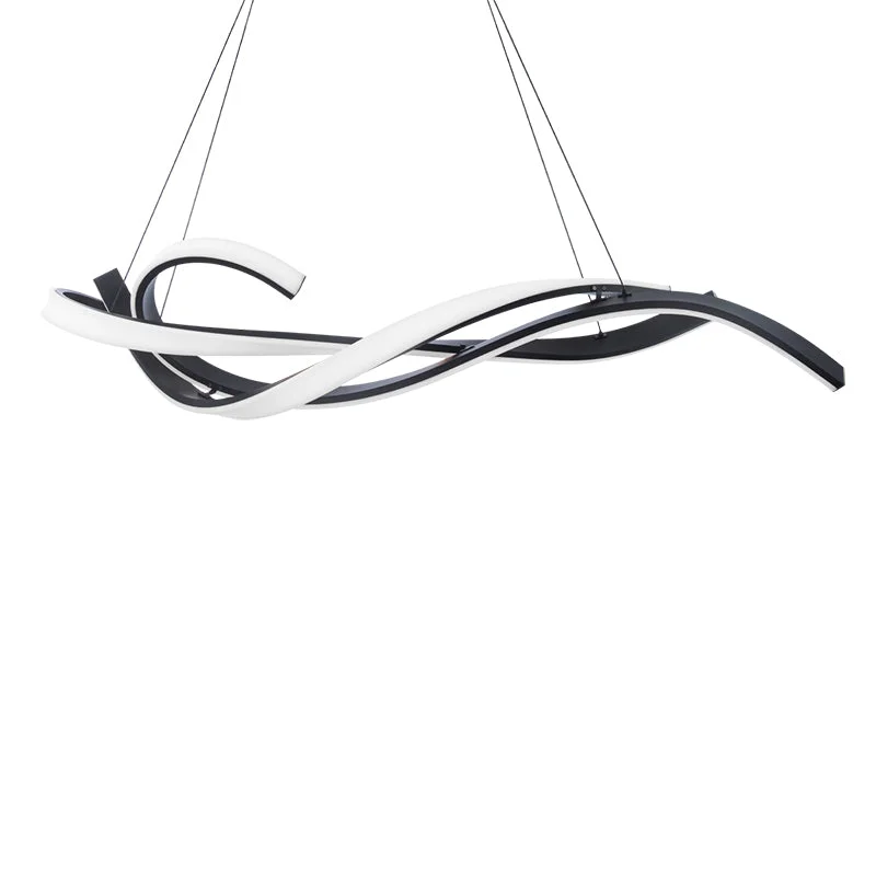 Tropical - Themed Ceiling Lights with Palm - Leaf Shapes and Rattan WrapsTropical - Themed Ceiling Lights with Palm - Leaf Shapes and Rattan WrapsModern Forms PD-58257 Tidal 57" LED Pendant