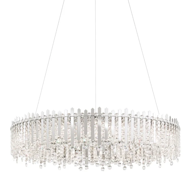 Metal Ceiling Lights in Brass, Copper, Stainless Steel, and IronMetal Ceiling Lights in Brass, Copper, Stainless Steel, and IronSchonbek MX8349 Chatter 18-lt 36" Pendant