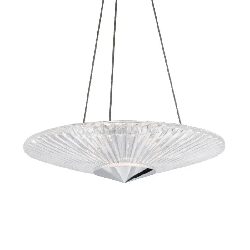 Japanese - Inspired Ceiling Lights with Shoji - Screen - like DiffusersJapanese - Inspired Ceiling Lights with Shoji - Screen - like DiffusersSchonbek S7224 Origami 1-lt 24" LED Pendant