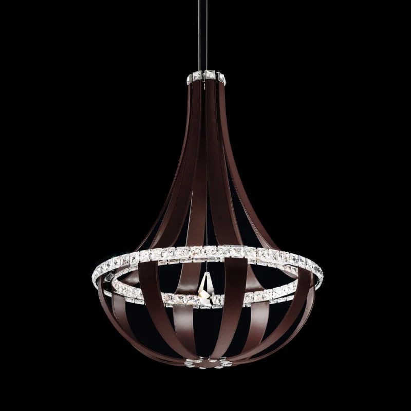Industrial Style Ceiling Lights with Exposed Bulbs and Metal CagesIndustrial Style Ceiling Lights with Exposed Bulbs and Metal CagesSchonbek SCE120D Crystal Empire 16-lt 27" LED Pendant