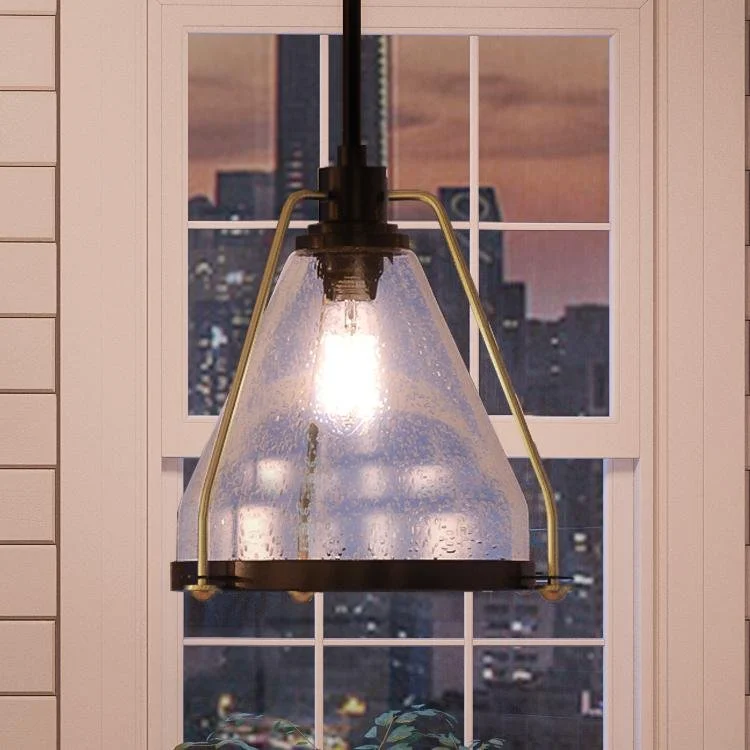 Rustic Ceiling Lights with Reclaimed Wood and Distressed FinishesRustic Ceiling Lights with Reclaimed Wood and Distressed FinishesUHP2991 Industrial Pendant Light, 13" x 13", Olde Bronze Finish, Rochdale Collection