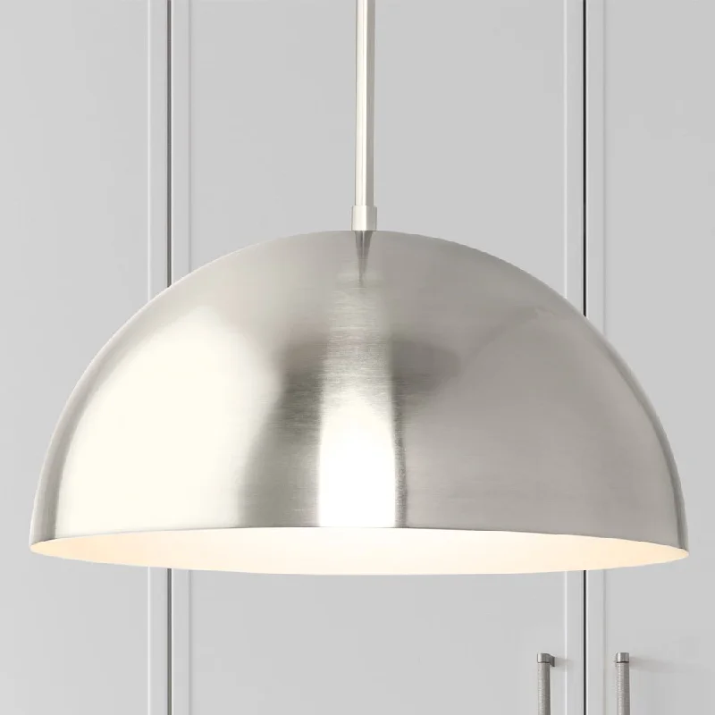 Moroccan Ceiling Lights with Colorful Stained Glass and Geometric CarvingsMoroccan Ceiling Lights with Colorful Stained Glass and Geometric CarvingsUHP4790 Mid-Century Modern Indoor Pendant, 8-5/8''H x 15-3/4"W x 15-3/4''D, Brushed Nickel Finish, Singleton Collection
