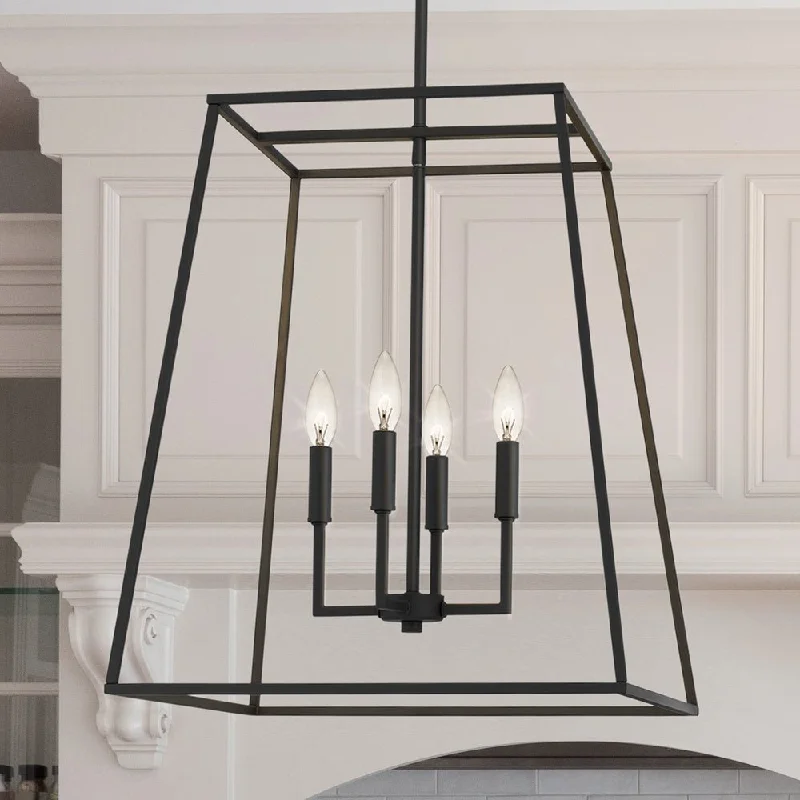 Mid - Century Modern Ceiling Lights with Simple, Sleek LinesMid - Century Modern Ceiling Lights with Simple, Sleek LinesUQL4999 Transitional Indoor Pendant, 35.50''H x 18.00''W x 18.00''D, Matte Black Finish, Keswick Collection