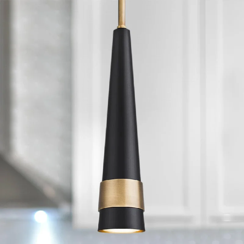 Industrial Style Ceiling Lights with Exposed Bulbs and Metal CagesIndustrial Style Ceiling Lights with Exposed Bulbs and Metal CagesUQL5022 Modern Indoor Pendant, 13.75''H x 3.00''W x 3.00''D, Weathered Brass Finish, San Sebastian Collection