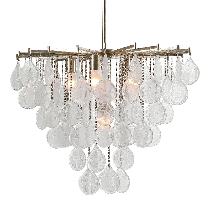 Rustic Ceiling Lights with Reclaimed Wood and Distressed FinishesRustic Ceiling Lights with Reclaimed Wood and Distressed FinishesUttermost 21544 Goccia 6 Light Tear Drop Glass Pendant