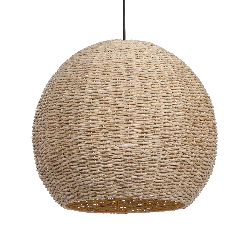 Art Nouveau Ceiling Lights with Organic, Flowing ShapesArt Nouveau Ceiling Lights with Organic, Flowing ShapesUttermost 21536 Seagrass 1 Light Corn Rope Dome Pendant Light